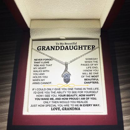 To My Beautiful Granddaughter Alluring Beauty Necklace
