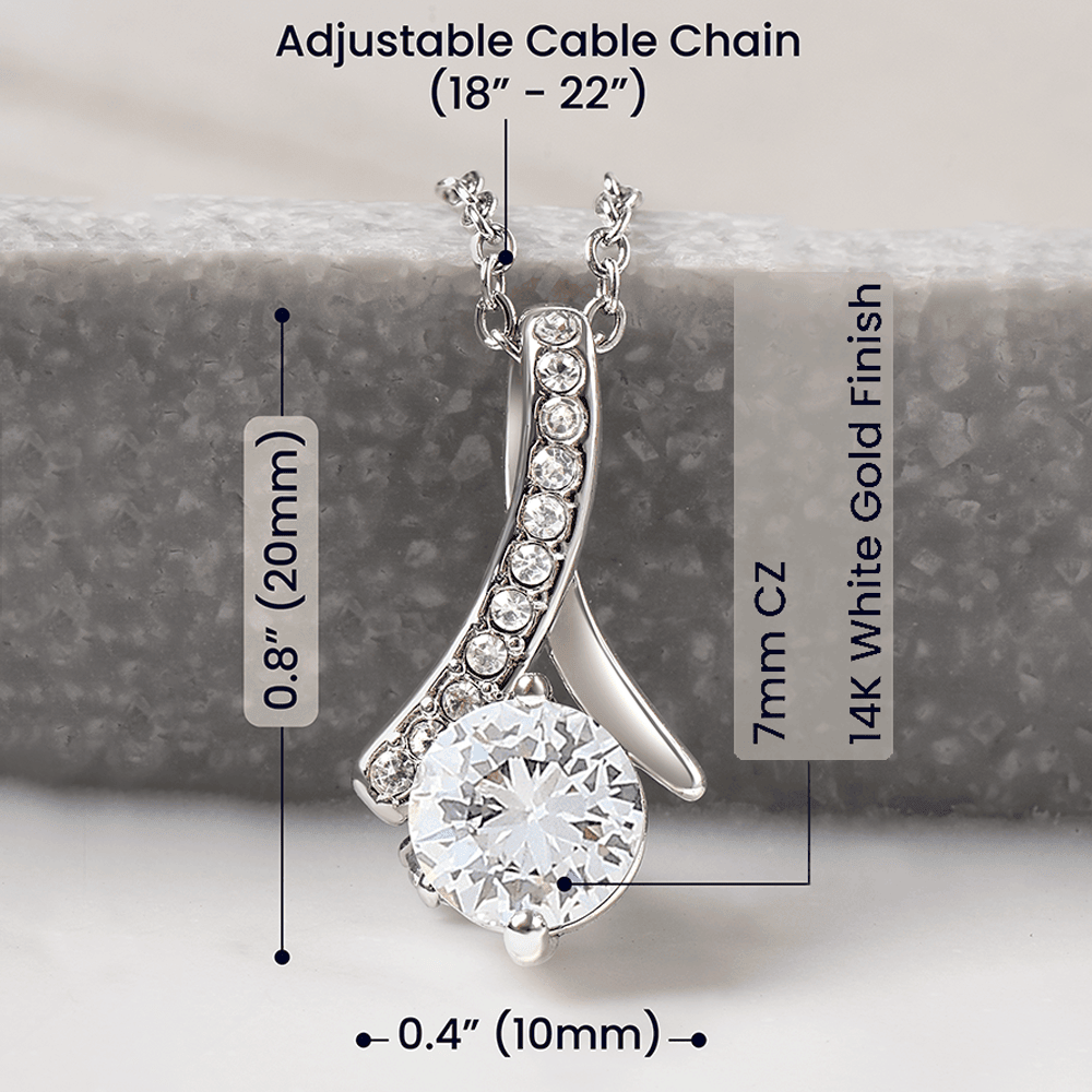 To My Beautiful Granddaughter Alluring Beauty Necklace
