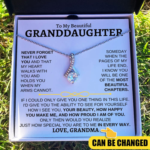 To My Beautiful Granddaughter Alluring Beauty Necklace