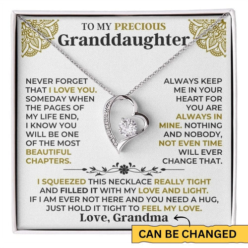To My Precious Granddaughter Forever Love Necklace