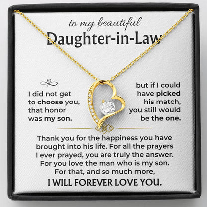 To My Daughter in law Forever Love Necklace 2