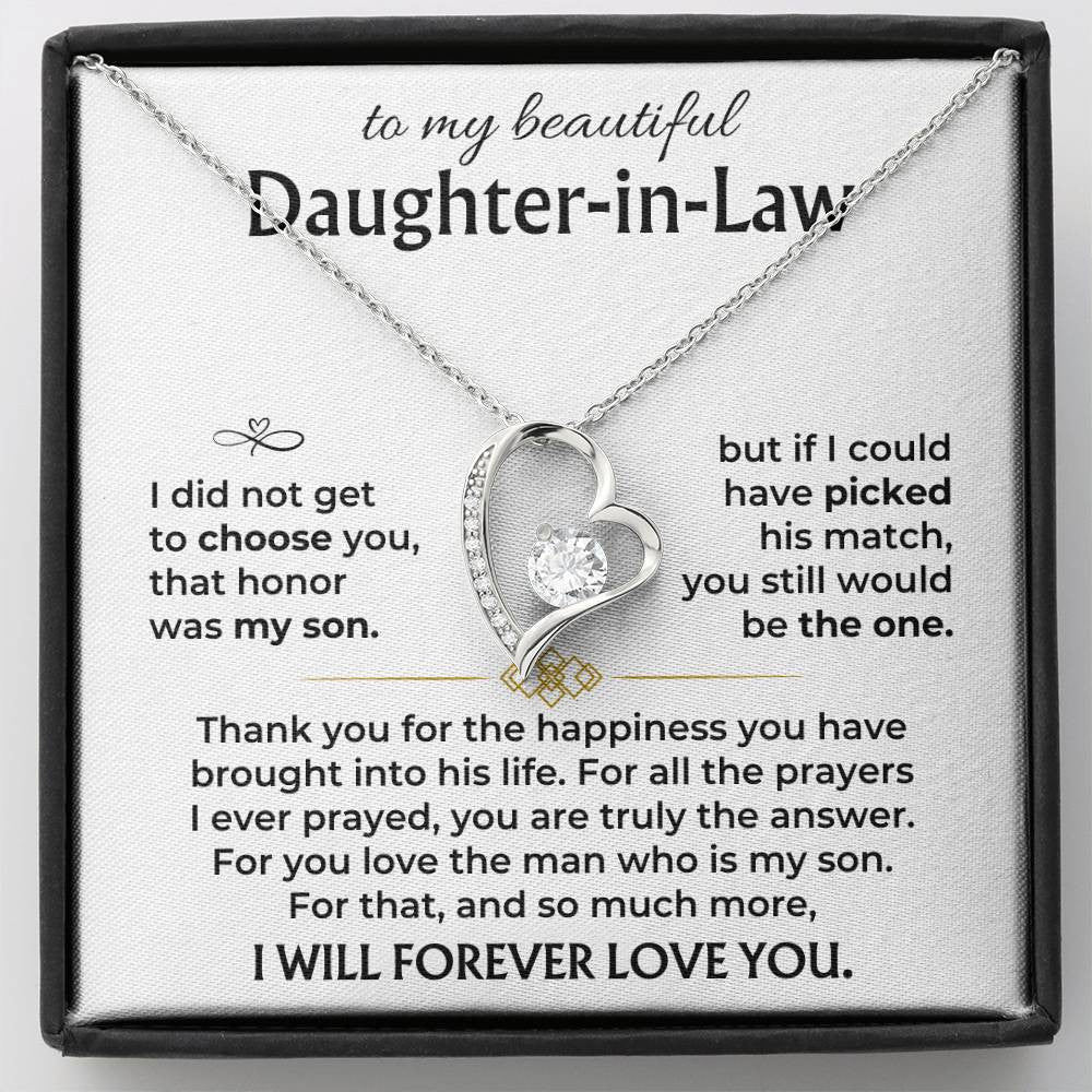 To My Daughter in law Forever Love Necklace 2