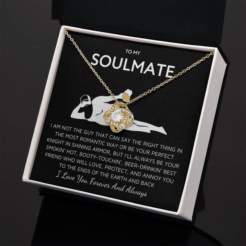 To My Soulmate Funny Gift- Love Knot Necklace