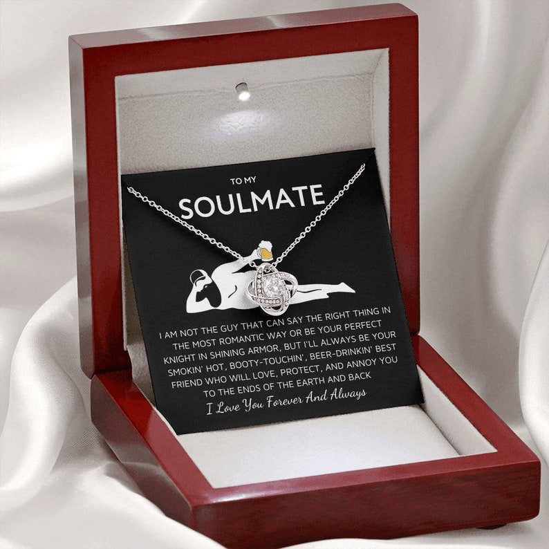 To My Soulmate Funny Gift- Love Knot Necklace