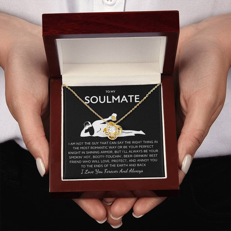 To My Soulmate Funny Gift- Love Knot Necklace