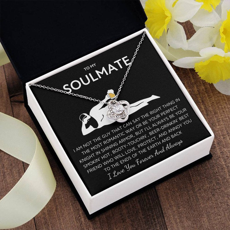 To My Soulmate Funny Gift- Love Knot Necklace