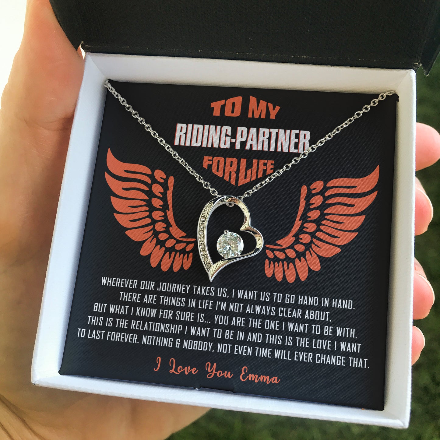 My Riding Partner for Life Forever Love Necklace 2