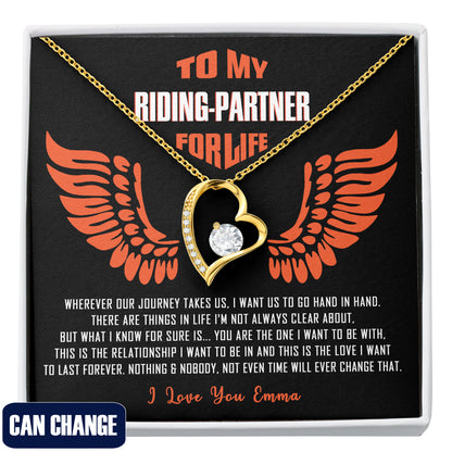 My Riding Partner for Life Forever Love Necklace 2