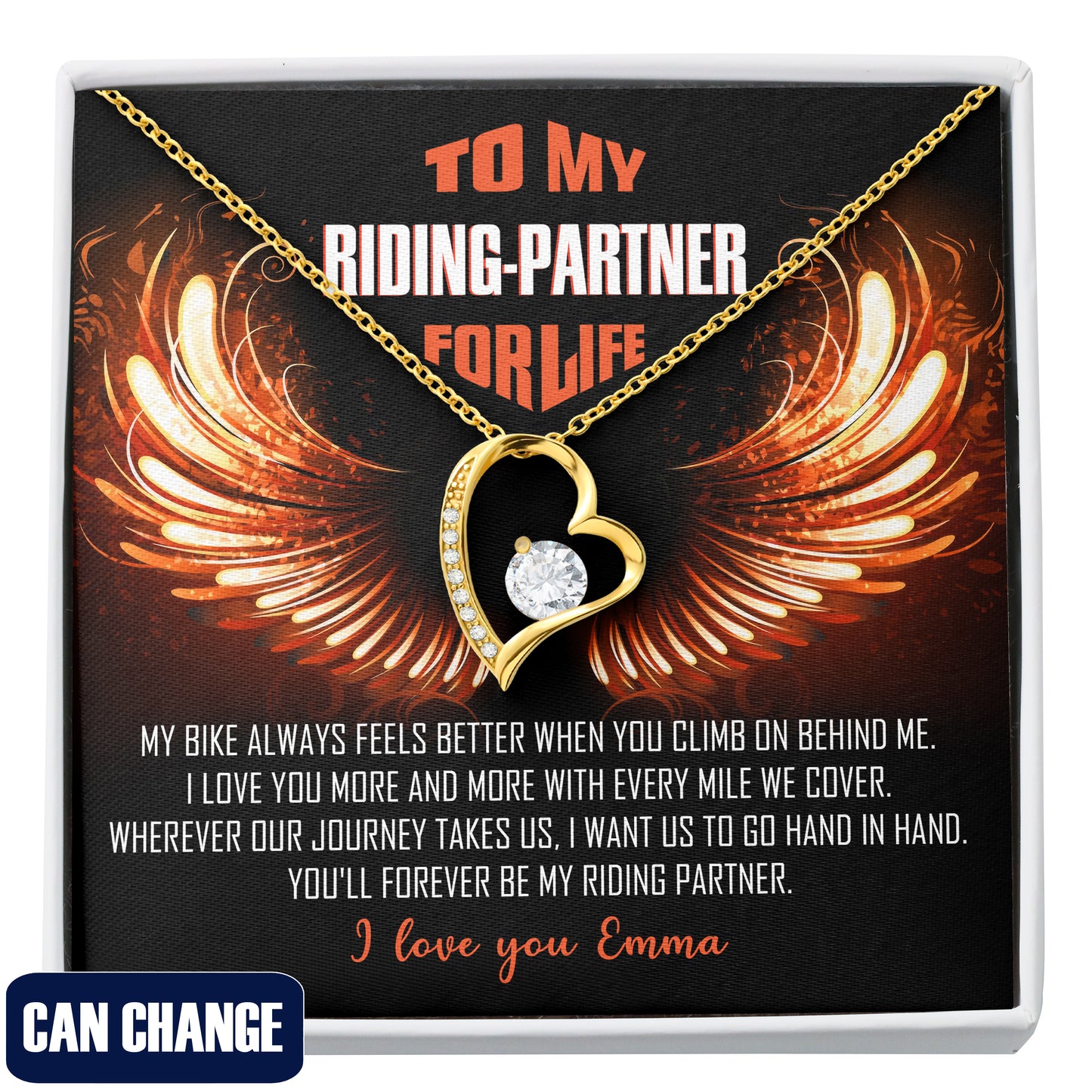 My Riding Partner for Life Forever Love Necklace