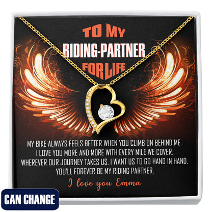 My Riding Partner for Life Forever Love Necklace