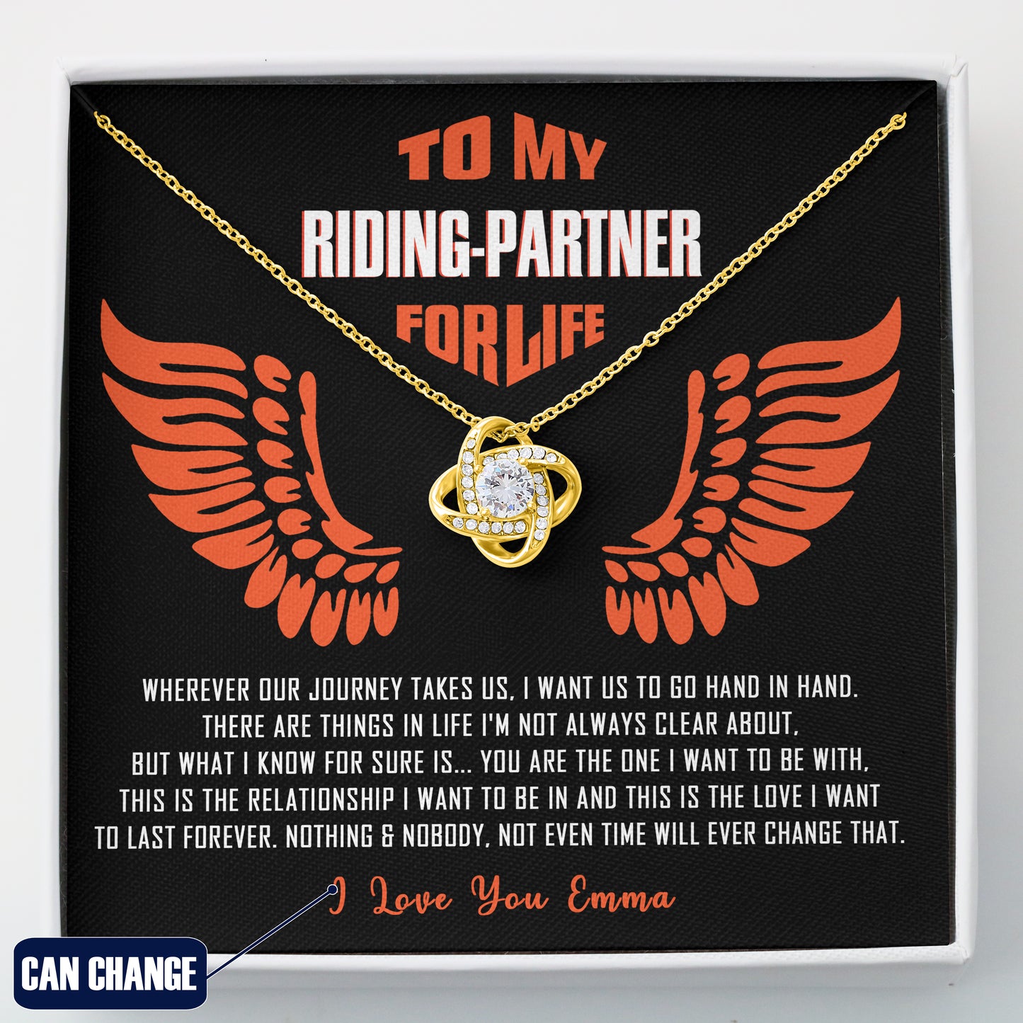 My Riding Partner for Life Love Knot Necklace 2