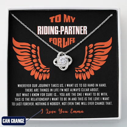 My Riding Partner for Life Love Knot Necklace 2