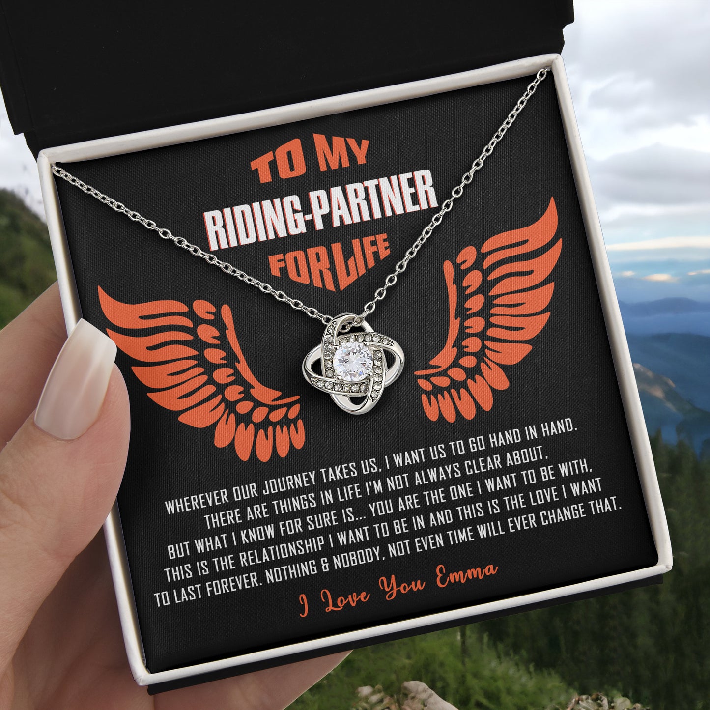 My Riding Partner for Life Love Knot Necklace 2