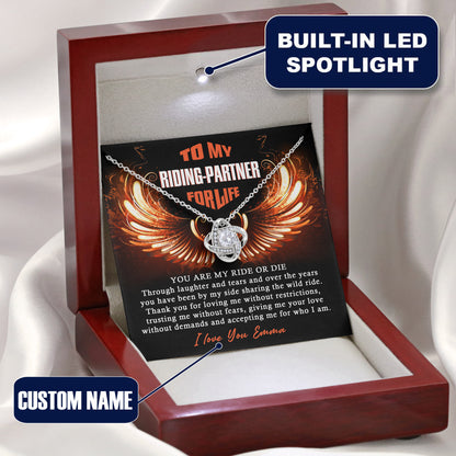 To My Ride Or Die Love Knot Necklace