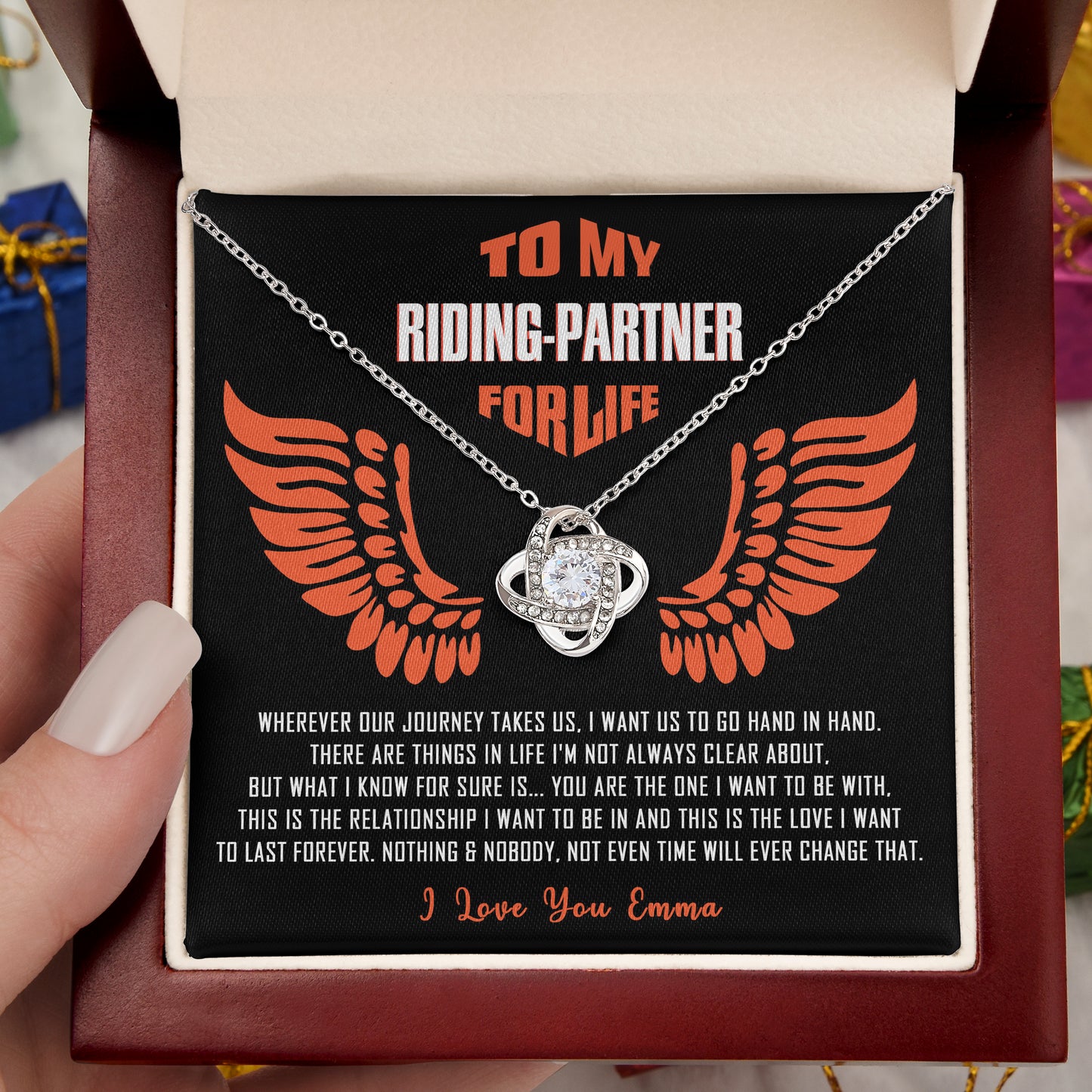 My Riding Partner for Life Love Knot Necklace 2