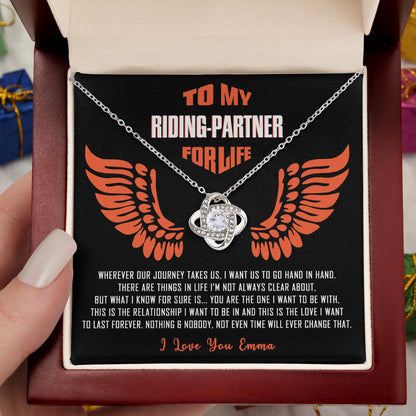 My Riding Partner for Life Love Knot Necklace 2