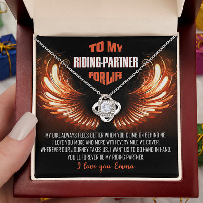My Riding Partner for Life Love Knot Necklace