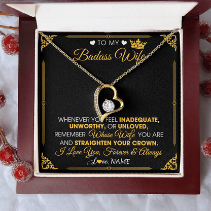 To My Badass Wife - Forever Love Necklace